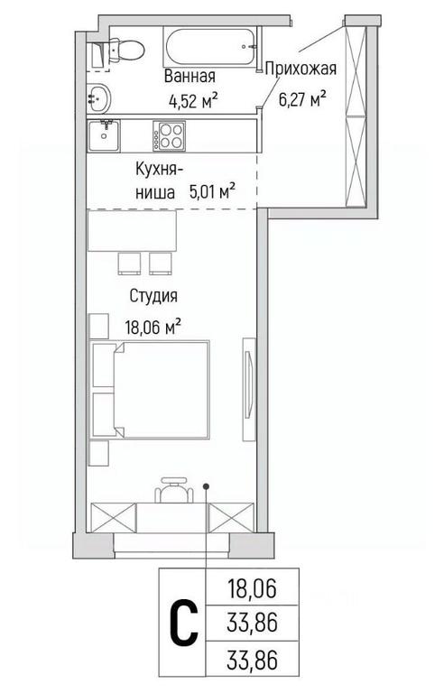 Apartment Sale, 33.86 sq. m. at Бузланово, Krasnogorsk Urban District, Moscow Region, Russia #1 Apartment Sale, 33.86 sq. m. at Бузланово, Krasnogorsk Urban District, Moscow Region, Russia #1