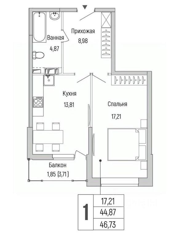 Apartment Sale, 46.73 sq. m. at Бузланово, Krasnogorsk Urban District, Moscow Region, Russia #1 Apartment Sale, 46.73 sq. m. at Бузланово, Krasnogorsk Urban District, Moscow Region, Russia #1