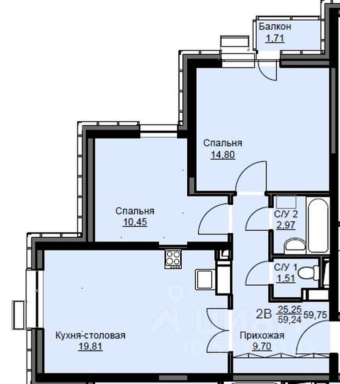 1-BD Apartment Sale, 60.3平方米 at Sobolevka, ulitsa Novaya Fabrika, Schyolkovo, Moscow Region, Russia #1 1-BD Apartment Sale, 60.3平方米 at Sobolevka, ulitsa Novaya Fabrika, Schyolkovo, Moscow Region, Russia #1