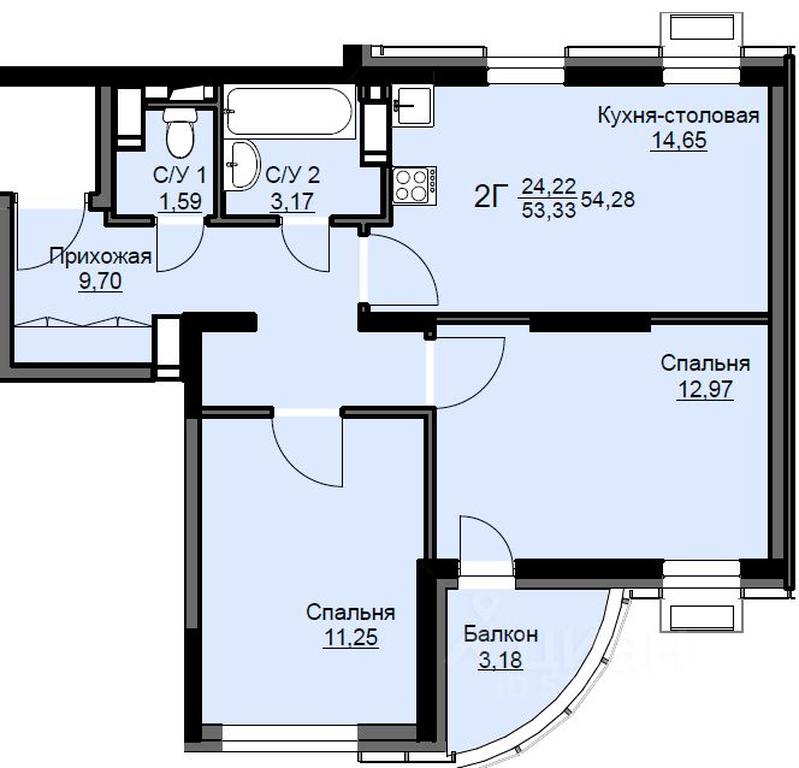 1-BD Apartment Sale, 54.3 sq. m. at Sobolevka, ulitsa Novaya Fabrika, Schyolkovo, Moscow Region, Russia #2 1-BD Apartment Sale, 54.3 sq. m. at Sobolevka, ulitsa Novaya Fabrika, Schyolkovo, Moscow Region, Russia #2