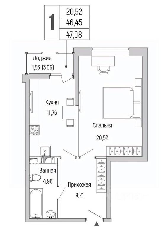 Apartment Sale, 47.98 sq. m. at Бузланово, Krasnogorsk Urban District, Moscow Region, Russia #1 Apartment Sale, 47.98 sq. m. at Бузланово, Krasnogorsk Urban District, Moscow Region, Russia #1