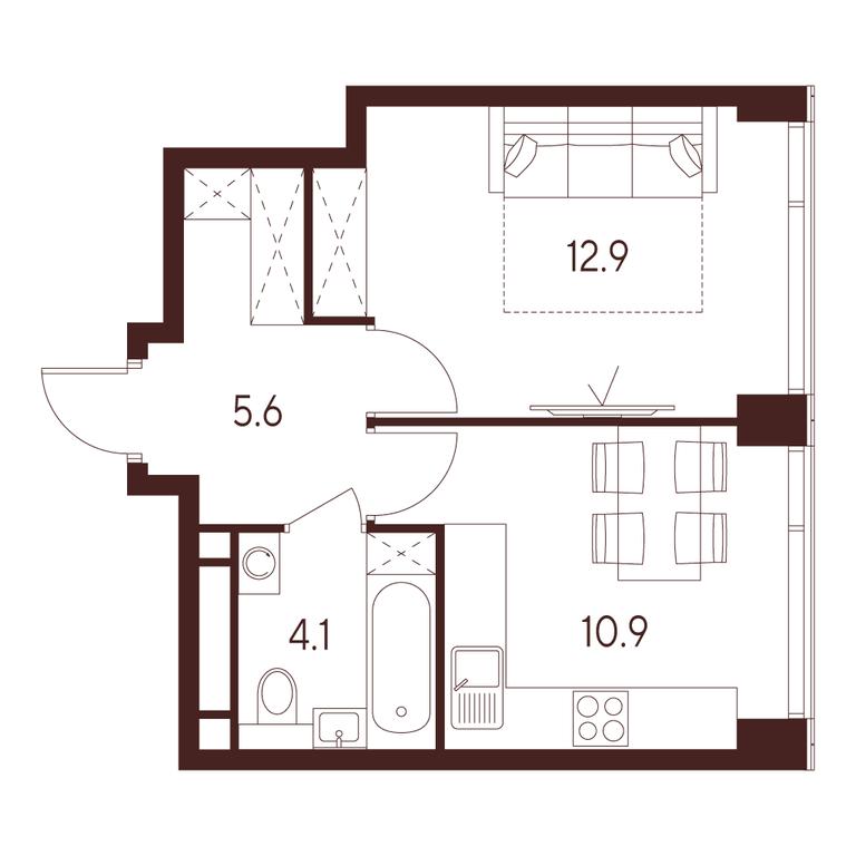 1-BD Apartment Sale, 33.5 sq. m. at INDY TOWERS (Indi Tauerz), Kuusinen Street, Moscow, Russia #1 1-BD Apartment Sale, 33.5 sq. m. at INDY TOWERS (Indi Tauerz), Kuusinen Street, Moscow, Russia #1