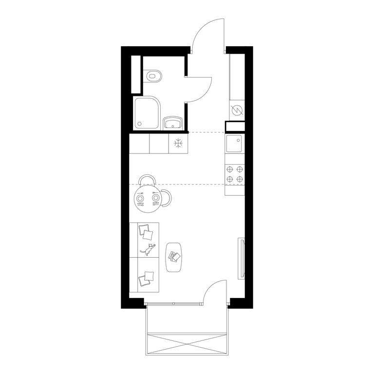 Apartment Sale, 23.3 sq. m. at Irtyshskiy Kvartal, 2nd Irtyshsky Drive, Moscow, Russia #1 Apartment Sale, 23.3 sq. m. at Irtyshskiy Kvartal, 2nd Irtyshsky Drive, Moscow, Russia #1