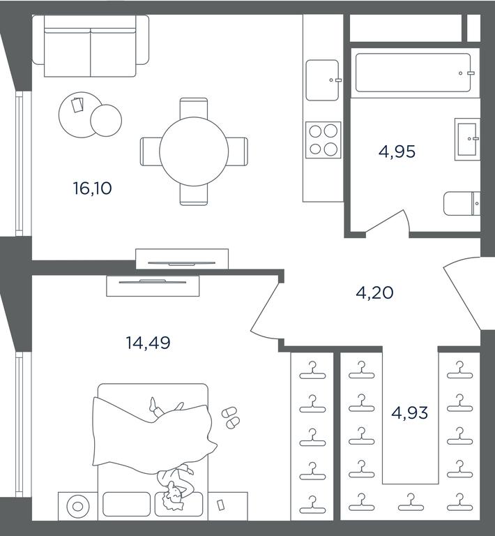 Apartment Sale, 44.67 sq. m. at Headliner, Shmitovsky Drive, 39, Moscow, Russia #2 Apartment Sale, 44.67 sq. m. at Headliner, Shmitovsky Drive, 39, Moscow, Russia #2