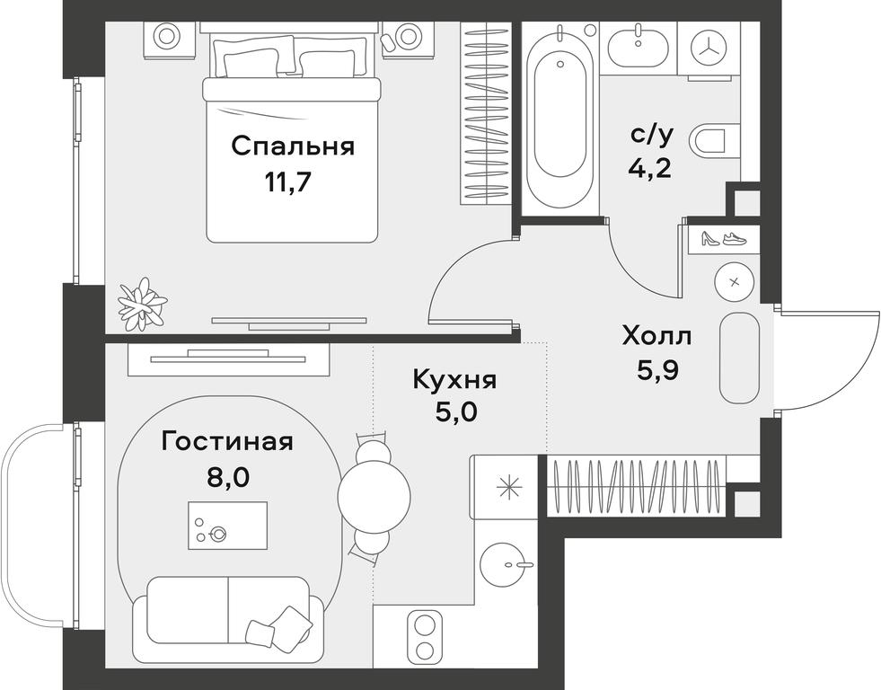 Apartment Sale, 34.8 sq. m. at Alia, Lyotnaya Street, 95Бк2, Moscow, Russia #1 Apartment Sale, 34.8 sq. m. at Alia, Lyotnaya Street, 95Бк2, Moscow, Russia #1