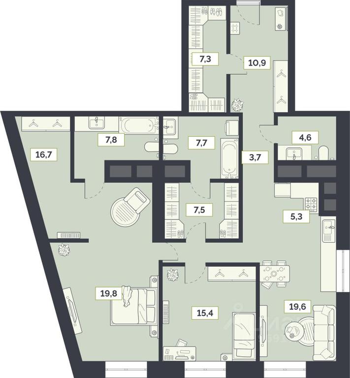 2-BD Apartment Sale, 129.3 sq. m. at Laym, Staroalekseyevskaya Street, 5А, Moscow, Russia #1 2-BD Apartment Sale, 129.3 sq. m. at Laym, Staroalekseyevskaya Street, 5А, Moscow, Russia #1