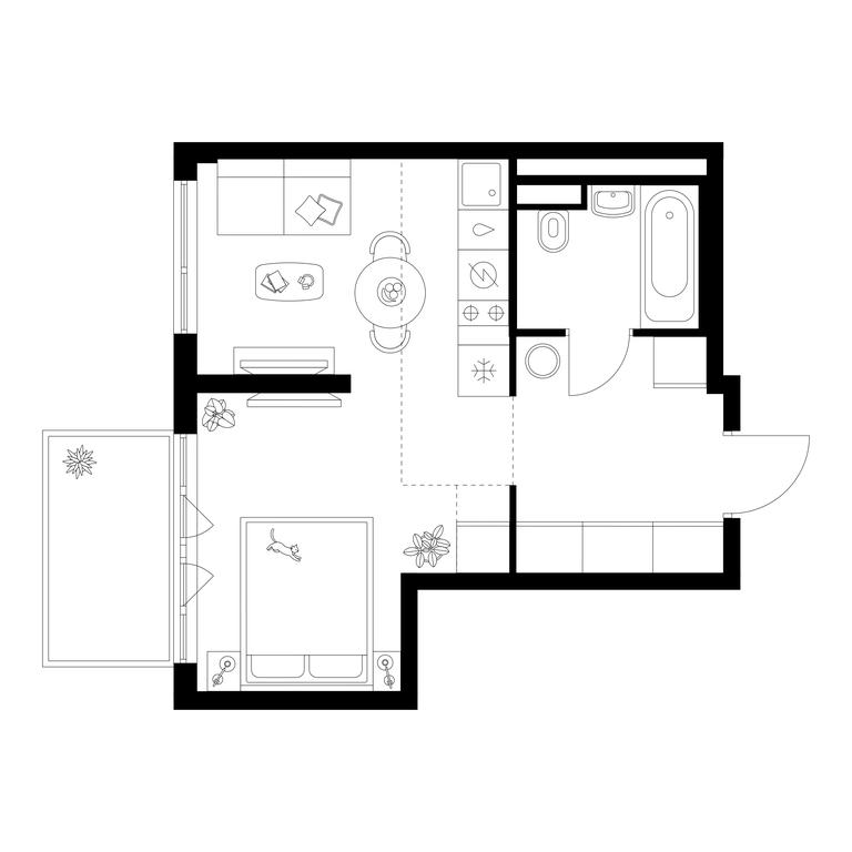 1-BD Apartment Sale, 31.8 sq. m. at Kavkazskiy Bulvar 51, Kavkazsky Boulevard, 51с3, Moscow, Russia #1