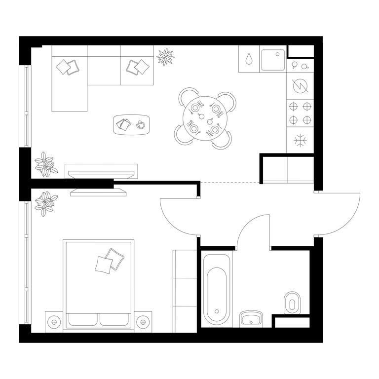 1-BD Apartment Sale, 36.8平方米 at Kavkazskiy Bulvar 51, Kavkazsky Boulevard, 51с3, Moscow, Russia #1 1-BD Apartment Sale, 36.8平方米 at Kavkazskiy Bulvar 51, Kavkazsky Boulevard, 51с3, Moscow, Russia #1