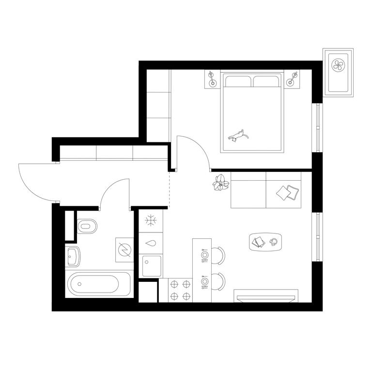 1-BD Apartment Sale, 29.3平方米 at Kavkazskiy Bulvar 51, Kavkazsky Boulevard, 51с3, Moscow, Russia #1 1-BD Apartment Sale, 29.3平方米 at Kavkazskiy Bulvar 51, Kavkazsky Boulevard, 51с3, Moscow, Russia #1