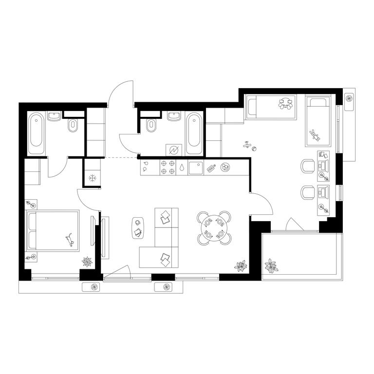 2-BD Apartment Sale, 64.8 sq. m. at Kavkazskiy Bulvar 51, Kavkazsky Boulevard, 51с3, Moscow, Russia #1 2-BD Apartment Sale, 64.8 sq. m. at Kavkazskiy Bulvar 51, Kavkazsky Boulevard, 51с3, Moscow, Russia #1