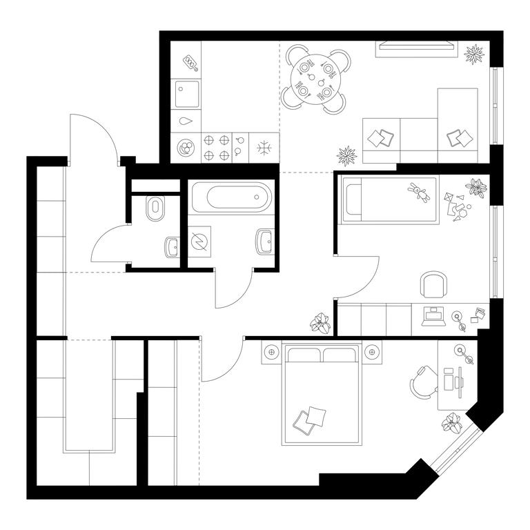 2-BD Apartment Sale, 62.8平方米 at Kavkazskiy Bulvar 51, Kavkazsky Boulevard, 51с3, Moscow, Russia #1