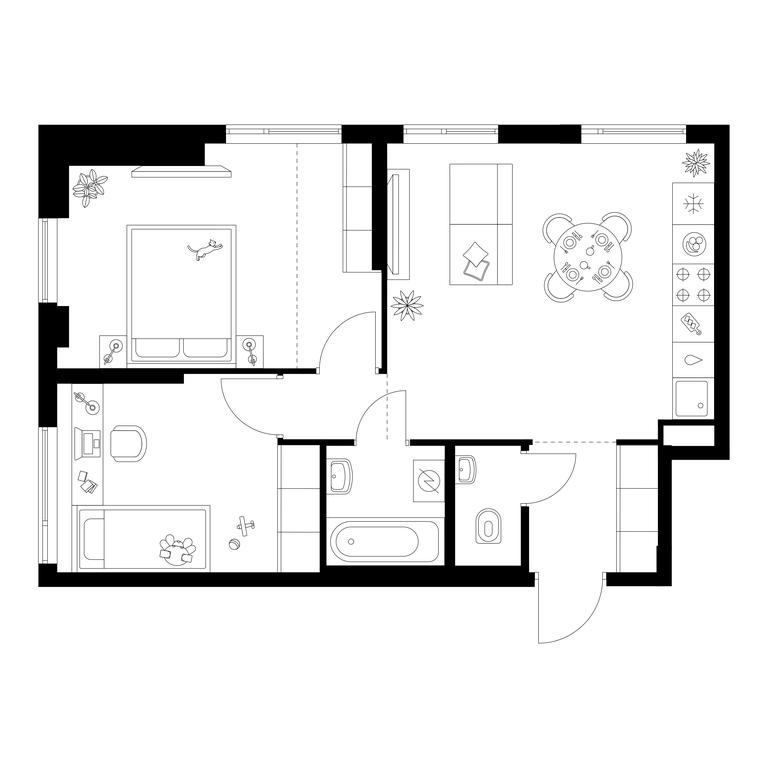 2-BD Apartment Sale, 51.4 sq. m. at Kavkazskiy Bulvar 51, Kavkazsky Boulevard, 51с3, Moscow, Russia #1 2-BD Apartment Sale, 51.4 sq. m. at Kavkazskiy Bulvar 51, Kavkazsky Boulevard, 51с3, Moscow, Russia #1