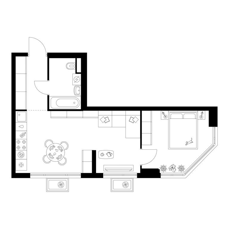 1-BD Apartment Sale, 40.7 sq. m. at Kavkazskiy Bulvar 51, Kavkazsky Boulevard, 51с3, Moscow, Russia #1 1-BD Apartment Sale, 40.7 sq. m. at Kavkazskiy Bulvar 51, Kavkazsky Boulevard, 51с3, Moscow, Russia #1