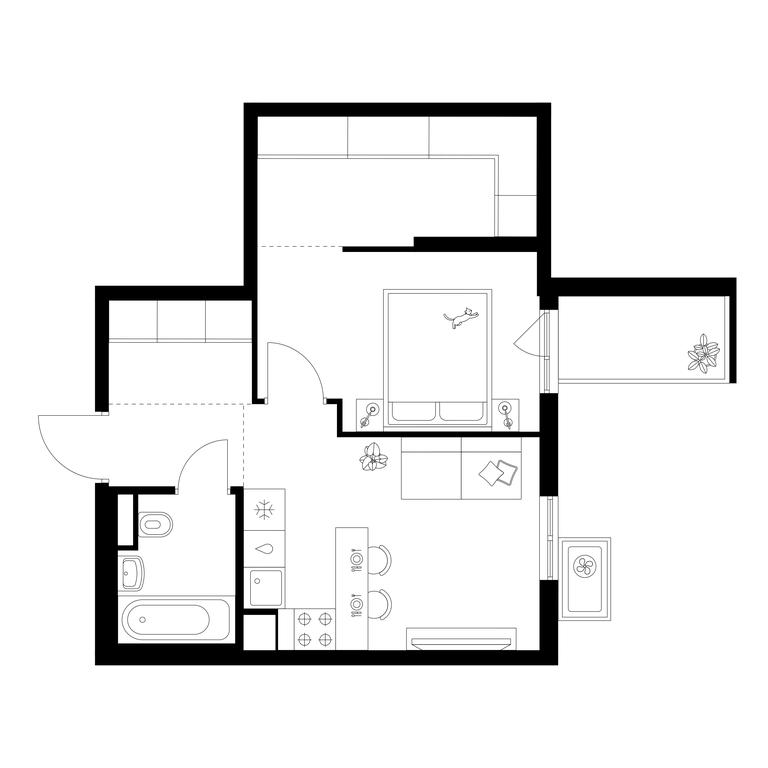 1-BD Apartment Sale, 40.2 sq. m. at Kavkazskiy Bulvar 51, Kavkazsky Boulevard, 51с3, Moscow, Russia #1 1-BD Apartment Sale, 40.2 sq. m. at Kavkazskiy Bulvar 51, Kavkazsky Boulevard, 51с3, Moscow, Russia #1