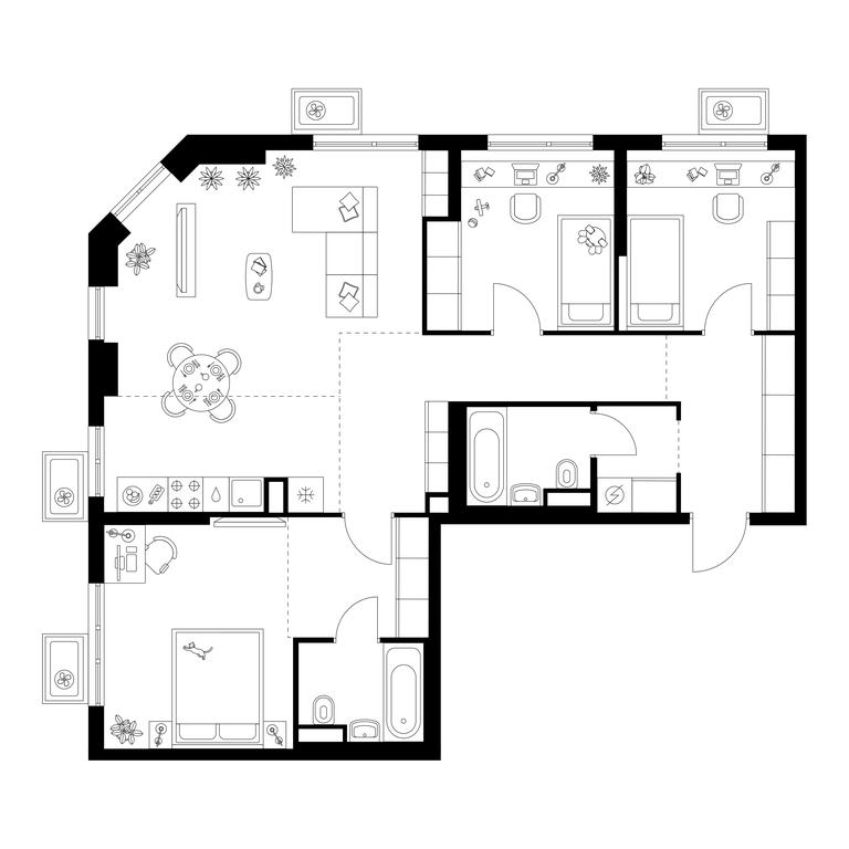 3-BD Apartment Sale, 87 sq. m. at Kavkazskiy Bulvar 51, Kavkazsky Boulevard, 51с3, Moscow, Russia #1 3-BD Apartment Sale, 87 sq. m. at Kavkazskiy Bulvar 51, Kavkazsky Boulevard, 51с3, Moscow, Russia #1