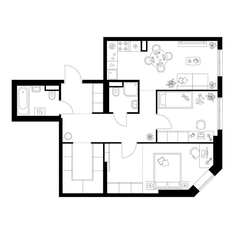 2-BD Apartment Sale, 66.2 sq. m. at Kavkazskiy Bulvar 51, Kavkazsky Boulevard, 51с3, Moscow, Russia #1 2-BD Apartment Sale, 66.2 sq. m. at Kavkazskiy Bulvar 51, Kavkazsky Boulevard, 51с3, Moscow, Russia #1