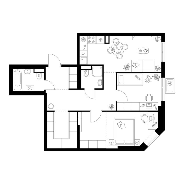 2-BD Apartment Sale, 66.2 sq. m. at Kavkazskiy Bulvar 51, Kavkazsky Boulevard, 51с3, Moscow, Russia #1 2-BD Apartment Sale, 66.2 sq. m. at Kavkazskiy Bulvar 51, Kavkazsky Boulevard, 51с3, Moscow, Russia #1