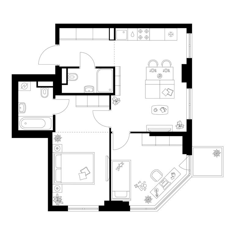 2-BD Apartment Sale, 54.2平方米 at Kavkazskiy Bulvar 51, Kavkazsky Boulevard, 51с3, Moscow, Russia #1 2-BD Apartment Sale, 54.2平方米 at Kavkazskiy Bulvar 51, Kavkazsky Boulevard, 51с3, Moscow, Russia #1