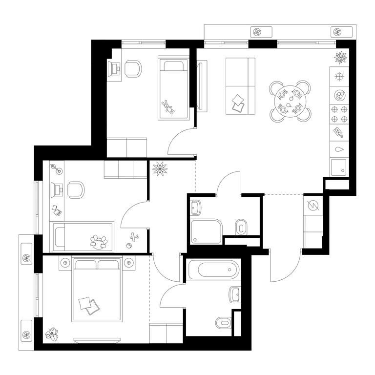 3-BD Apartment Sale, 62.1平方米 at Kavkazskiy Bulvar 51, Kavkazsky Boulevard, 51с3, Moscow, Russia #1 3-BD Apartment Sale, 62.1平方米 at Kavkazskiy Bulvar 51, Kavkazsky Boulevard, 51с3, Moscow, Russia #1