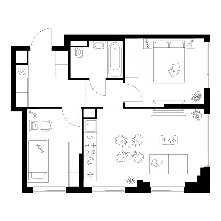 2-BD Apartment Sale, 49.7 sq. m. at Kavkazskiy Bulvar 51, Kavkazsky Boulevard, 51с3, Moscow, Russia #1 2-BD Apartment Sale, 49.7 sq. m. at Kavkazskiy Bulvar 51, Kavkazsky Boulevard, 51с3, Moscow, Russia #1