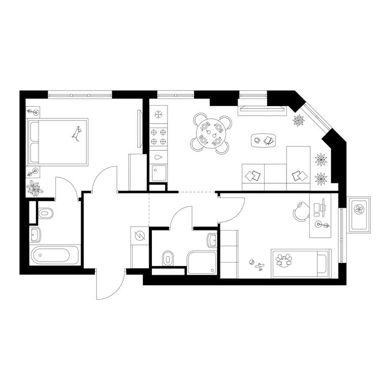 2-BD Apartment Sale, 52.5 sq. m. at Kavkazskiy Bulvar 51, Kavkazsky Boulevard, 51с3, Moscow, Russia #1 2-BD Apartment Sale, 52.5 sq. m. at Kavkazskiy Bulvar 51, Kavkazsky Boulevard, 51с3, Moscow, Russia #1