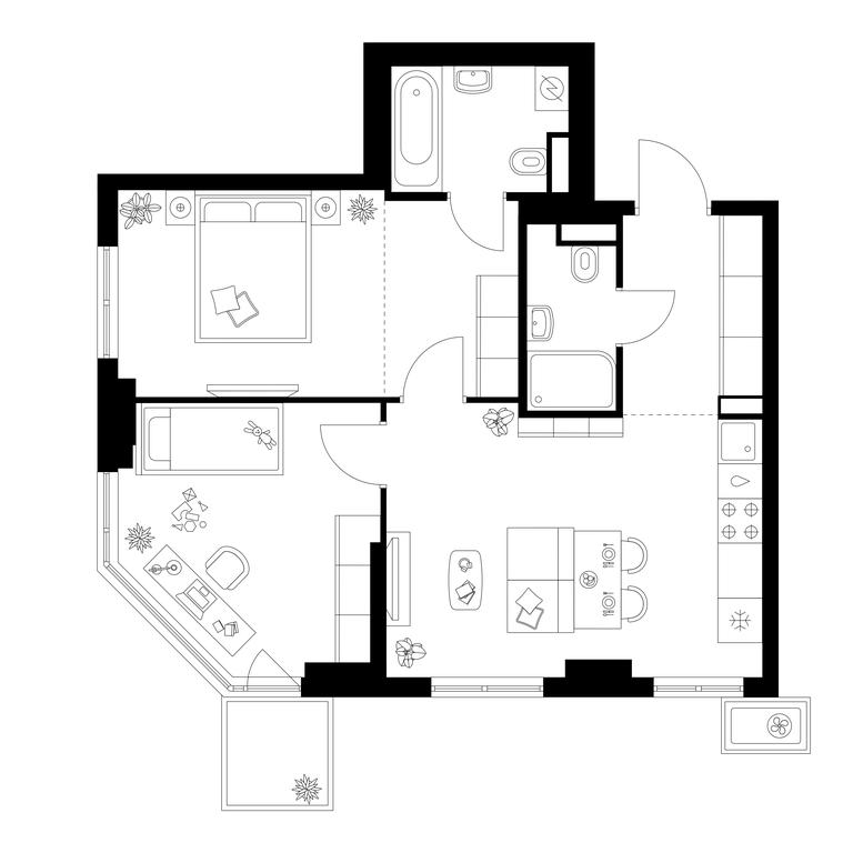 2-BD Apartment Sale, 54.2 sq. m. at Kavkazskiy Bulvar 51, Kavkazsky Boulevard, 51с3, Moscow, Russia #1 2-BD Apartment Sale, 54.2 sq. m. at Kavkazskiy Bulvar 51, Kavkazsky Boulevard, 51с3, Moscow, Russia #1