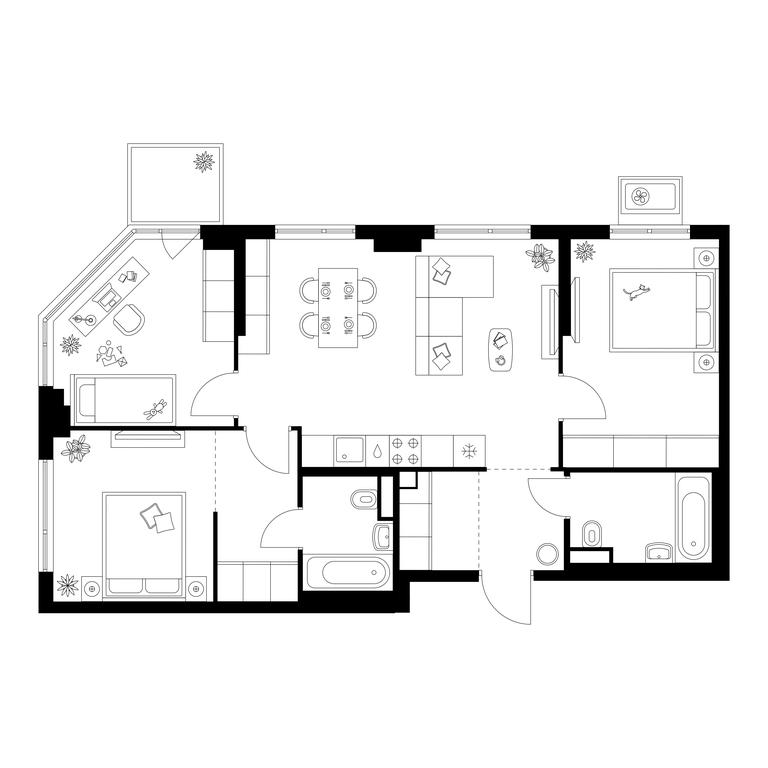 3-BD Apartment Sale, 74.1 sq. m. at Kavkazskiy Bulvar 51, Kavkazsky Boulevard, 51с3, Moscow, Russia #1 3-BD Apartment Sale, 74.1 sq. m. at Kavkazskiy Bulvar 51, Kavkazsky Boulevard, 51с3, Moscow, Russia #1