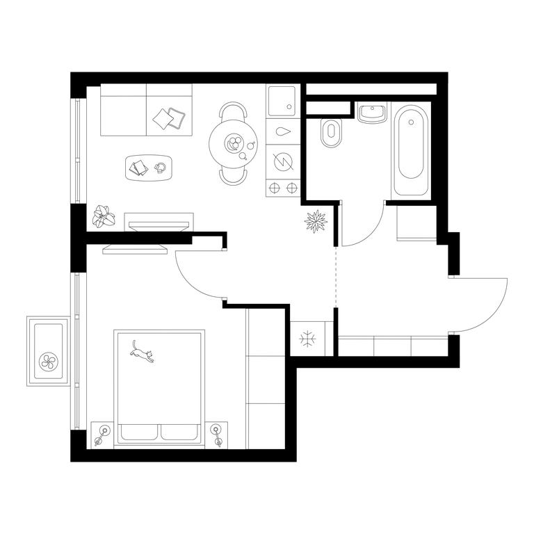 1-BD Apartment Sale, 31.2 sq. m. at Kavkazskiy Bulvar 51, Kavkazsky Boulevard, 51с3, Moscow, Russia #1 1-BD Apartment Sale, 31.2 sq. m. at Kavkazskiy Bulvar 51, Kavkazsky Boulevard, 51с3, Moscow, Russia #1