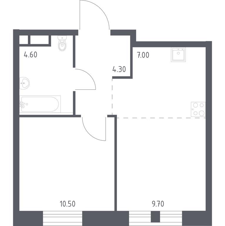 Apartment Sale, 36.1 sq. m. at Kvartal na Vode, Shosseynaya Street, 90с42, Moscow, Russia #1 Apartment Sale, 36.1 sq. m. at Kvartal na Vode, Shosseynaya Street, 90с42, Moscow, Russia #1