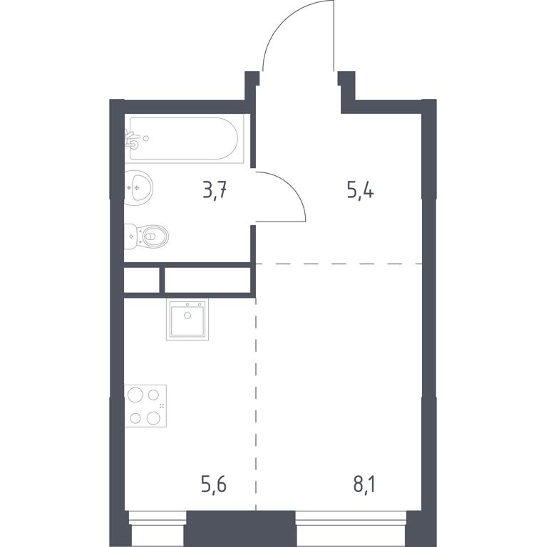 Apartment Sale, 22.8平方米 at Kvartal na Vode, Shosseynaya Street, 90с42, Moscow, Russia #1 Apartment Sale, 22.8平方米 at Kvartal na Vode, Shosseynaya Street, 90с42, Moscow, Russia #1