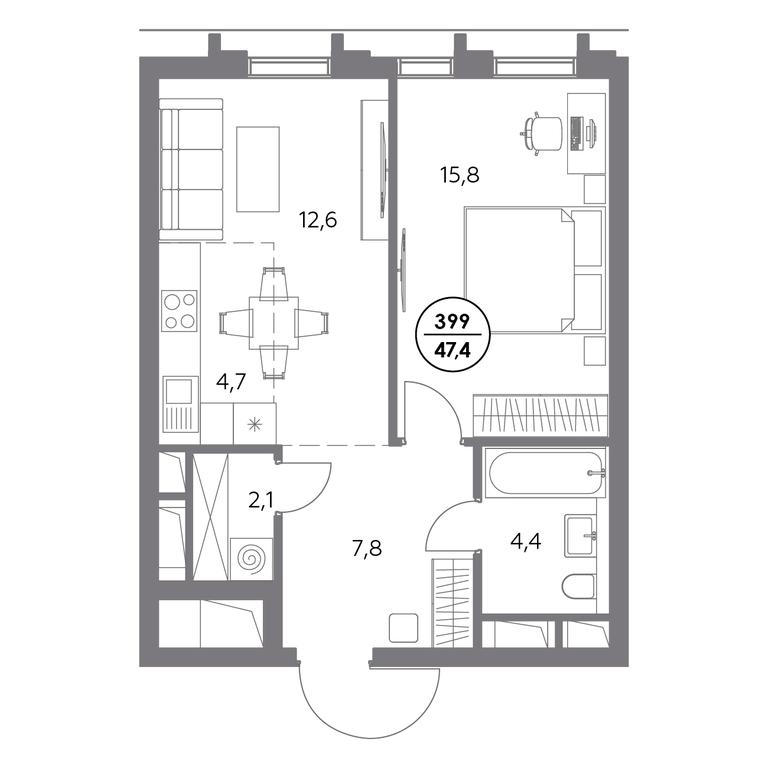 Продажа 2-комн. квартиры, 47,4 м² в ЖК «Дом56», улица Фридриха Энгельса, 56с1, Москва, Россия #1 Продажа 2-комн. квартиры, 47,4 м² в ЖК «Дом56», улица Фридриха Энгельса, 56с1, Москва, Россия #1