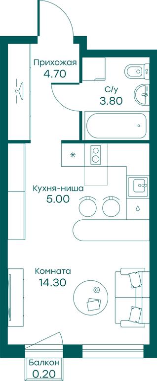 Apartment Sale, 28 sq. m. at Ravnovesie, zhiloy kompleks Ravnovesiye, selo Perkhushkovo, Odintsovskiy City District, Moscow Region, Russia #1 Apartment Sale, 28 sq. m. at Ravnovesie, zhiloy kompleks Ravnovesiye, selo Perkhushkovo, Odintsovskiy City District, Moscow Region, Russia #1