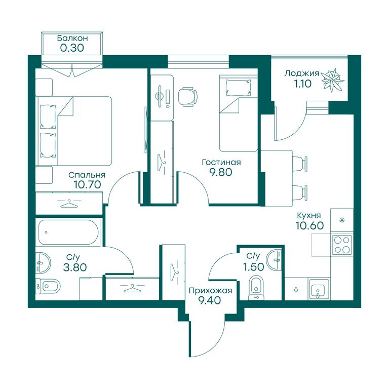1-BD Apartment Sale, 47.2 sq. m. at Ravnovesie, zhiloy kompleks Ravnovesiye, selo Perkhushkovo, Odintsovskiy City District, Moscow Region, Russia #1 1-BD Apartment Sale, 47.2 sq. m. at Ravnovesie, zhiloy kompleks Ravnovesiye, selo Perkhushkovo, Odintsovskiy City District, Moscow Region, Russia #1