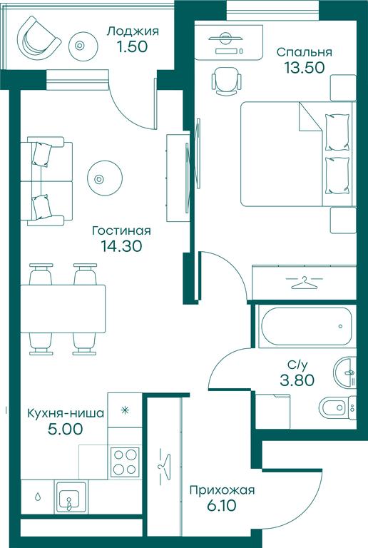 1-BD Apartment Sale, 44.2 sq. m. at Ravnovesie, zhiloy kompleks Ravnovesiye, selo Perkhushkovo, Odintsovskiy City District, Moscow Region, Russia #1 1-BD Apartment Sale, 44.2 sq. m. at Ravnovesie, zhiloy kompleks Ravnovesiye, selo Perkhushkovo, Odintsovskiy City District, Moscow Region, Russia #1