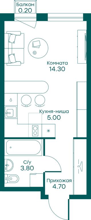 Apartment Sale, 28平方米 at Ravnovesie, zhiloy kompleks Ravnovesiye, selo Perkhushkovo, Odintsovskiy City District, Moscow Region, Russia #1 Apartment Sale, 28平方米 at Ravnovesie, zhiloy kompleks Ravnovesiye, selo Perkhushkovo, Odintsovskiy City District, Moscow Region, Russia #1