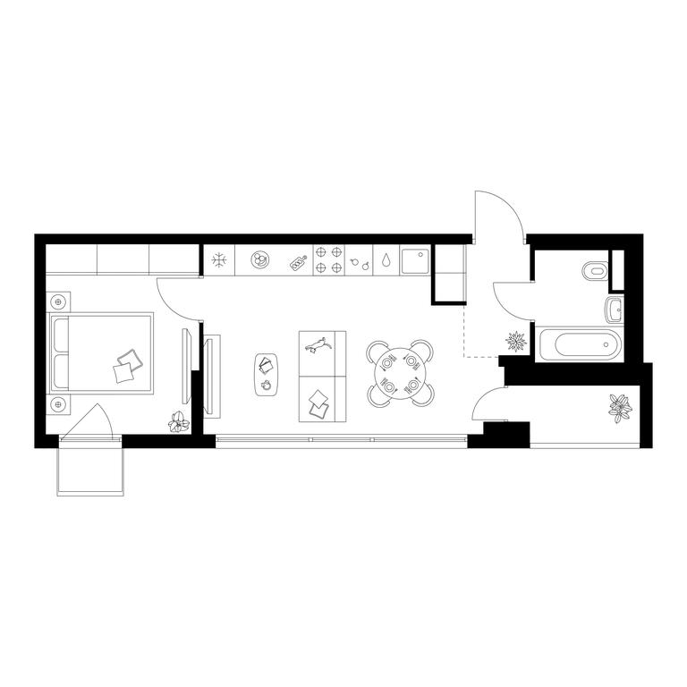 1-BD Apartment Sale, 35.9平方米 at Kavkazskiy Bulvar 51, Kavkazsky Boulevard, 51с3, Moscow, Russia #1 1-BD Apartment Sale, 35.9平方米 at Kavkazskiy Bulvar 51, Kavkazsky Boulevard, 51с3, Moscow, Russia #1