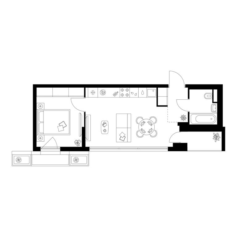1-BD Apartment Sale, 36.2 sq. m. at Kavkazskiy Bulvar 51, Kavkazsky Boulevard, 51с3, Moscow, Russia #1 1-BD Apartment Sale, 36.2 sq. m. at Kavkazskiy Bulvar 51, Kavkazsky Boulevard, 51с3, Moscow, Russia #1