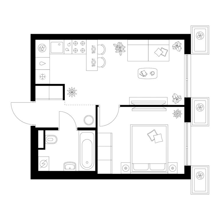 1-BD Apartment Sale, 33.1 sq. m. at Kavkazskiy Bulvar 51, Kavkazsky Boulevard, 51с3, Moscow, Russia #1 1-BD Apartment Sale, 33.1 sq. m. at Kavkazskiy Bulvar 51, Kavkazsky Boulevard, 51с3, Moscow, Russia #1