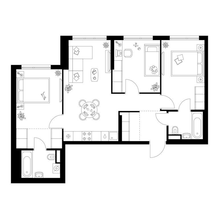 3-BD Apartment Sale, 67.5 sq. m. at Kavkazskiy Bulvar 51, Kavkazsky Boulevard, 51с3, Moscow, Russia #1 3-BD Apartment Sale, 67.5 sq. m. at Kavkazskiy Bulvar 51, Kavkazsky Boulevard, 51с3, Moscow, Russia #1