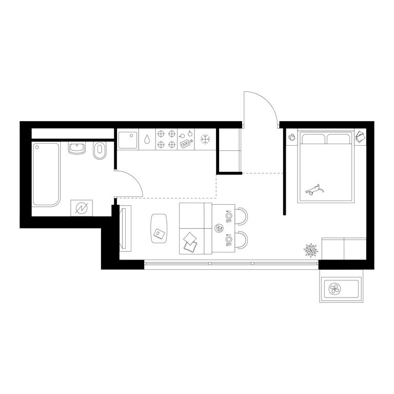 Apartment Sale, 28.9 sq. m. at Kavkazskiy Bulvar 51, Kavkazsky Boulevard, 51с3, Moscow, Russia #1 Apartment Sale, 28.9 sq. m. at Kavkazskiy Bulvar 51, Kavkazsky Boulevard, 51с3, Moscow, Russia #1