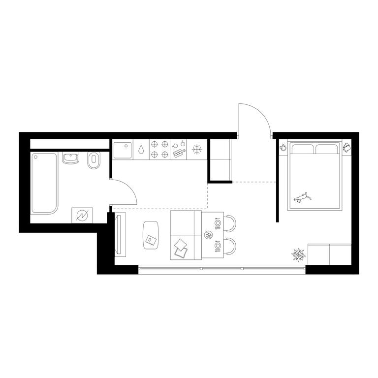 Apartment Sale, 28.9平方米 at Kavkazskiy Bulvar 51, Kavkazsky Boulevard, 51с3, Moscow, Russia #1 Apartment Sale, 28.9平方米 at Kavkazskiy Bulvar 51, Kavkazsky Boulevard, 51с3, Moscow, Russia #1
