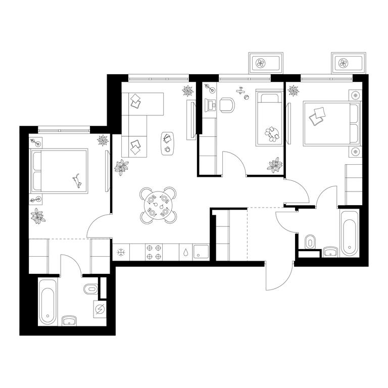 3-BD Apartment Sale, 67.5 sq. m. at Kavkazskiy Bulvar 51, Kavkazsky Boulevard, 51с3, Moscow, Russia #1 3-BD Apartment Sale, 67.5 sq. m. at Kavkazskiy Bulvar 51, Kavkazsky Boulevard, 51с3, Moscow, Russia #1