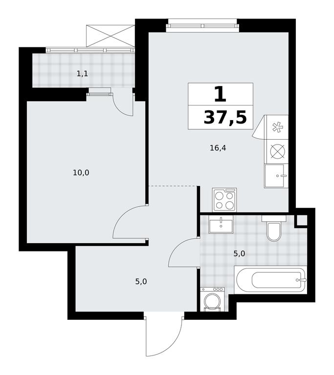 Apartment Sale, 37.5平方米 at Yzhnye Sady, Yuzhnye Sady Residential Complex, Moscow, Russia #1 Apartment Sale, 37.5平方米 at Yzhnye Sady, Yuzhnye Sady Residential Complex, Moscow, Russia #1