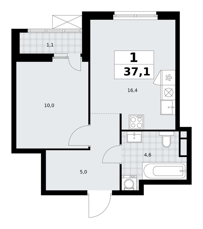 Apartment Sale, 37.1 sq. m. at Yzhnye Sady, Yuzhnye Sady Residential Complex, Moscow, Russia #1 Apartment Sale, 37.1 sq. m. at Yzhnye Sady, Yuzhnye Sady Residential Complex, Moscow, Russia #1