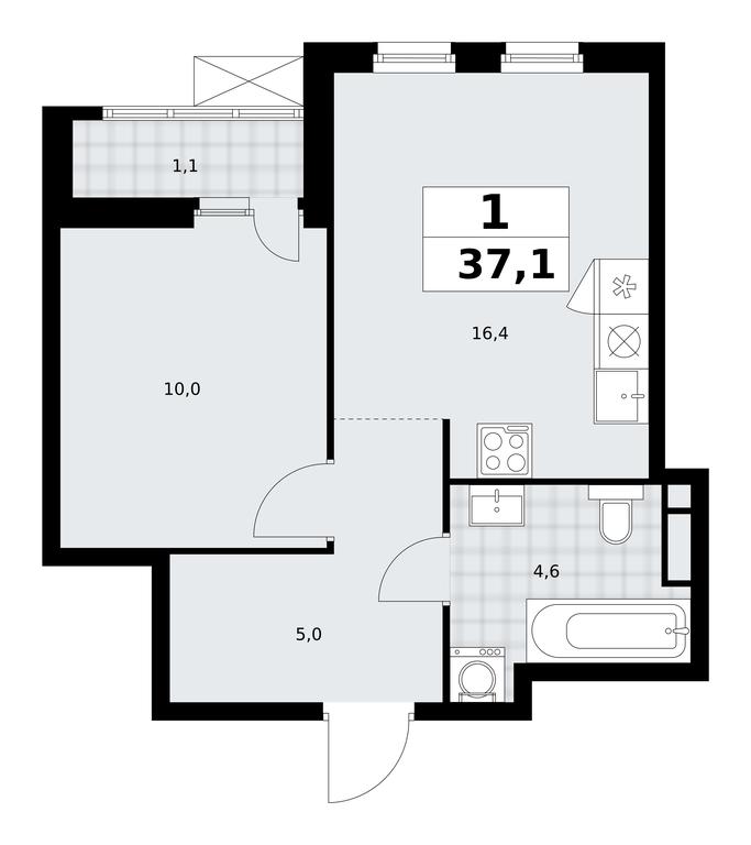 Apartment Sale, 37.1平方米 at Yzhnye Sady, Yuzhnye Sady Residential Complex, Moscow, Russia #1 Apartment Sale, 37.1平方米 at Yzhnye Sady, Yuzhnye Sady Residential Complex, Moscow, Russia #1
