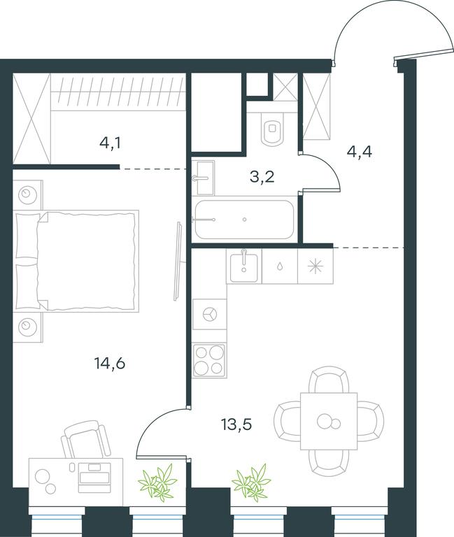 Apartment Sale, 39.8 sq. m. at Level Seligerskaya, Ilmenskiy Drive, 12, Moscow, Russia #1 Apartment Sale, 39.8 sq. m. at Level Seligerskaya, Ilmenskiy Drive, 12, Moscow, Russia #1