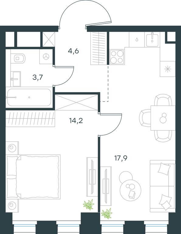 Apartment Sale, 40.4 sq. m. at Level Seligerskaya, Ilmenskiy Drive, 12, Moscow, Russia #1 Apartment Sale, 40.4 sq. m. at Level Seligerskaya, Ilmenskiy Drive, 12, Moscow, Russia #1