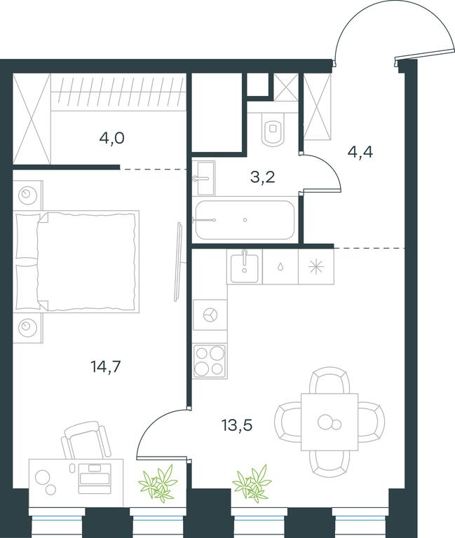 Apartment Sale, 39.8 sq. m. at Level Seligerskaya, Ilmenskiy Drive, 12, Moscow, Russia #1 Apartment Sale, 39.8 sq. m. at Level Seligerskaya, Ilmenskiy Drive, 12, Moscow, Russia #1