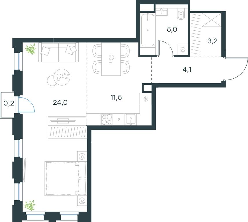 Apartment Sale, 48 sq. m. at Level Seligerskaya, Ilmenskiy Drive, 12, Moscow, Russia #1 Apartment Sale, 48 sq. m. at Level Seligerskaya, Ilmenskiy Drive, 12, Moscow, Russia #1