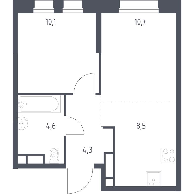 Apartment Sale, 38.2 sq. m. at Kvartal na Vode, Shosseynaya Street, 90с42, Moscow, Russia #1